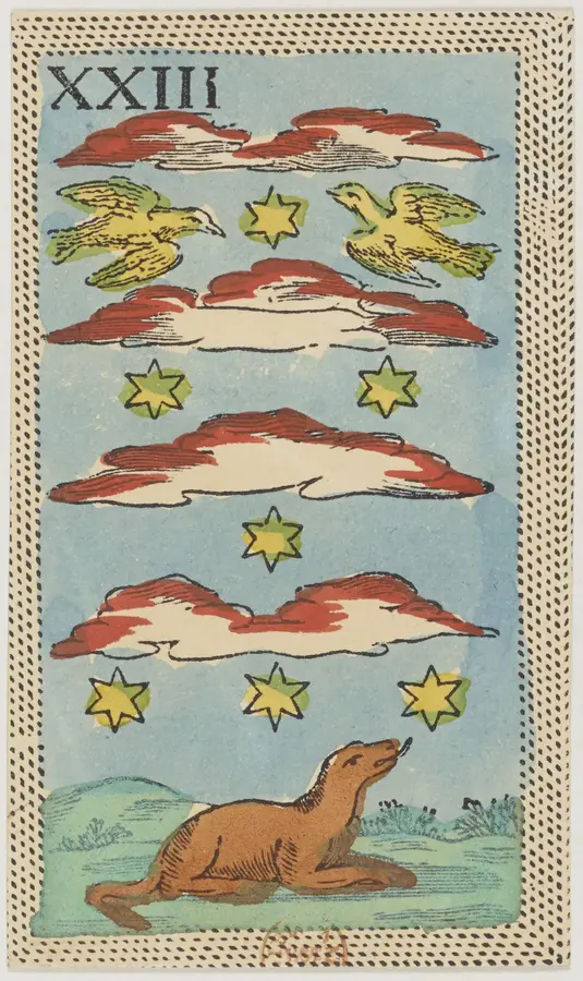 Lá Bốn Gậy ở vị trí quá khứ, hiện tại, tương lai: Lá bài Tarot trong các bộ bài cổ