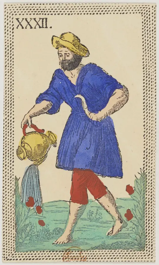 Bốn lá Năm trong Tarot: Năm Gậy, Năm Cốc, Năm Kiếm, Năm Tiền: Lá bài Tarot trong các bộ bài cổ