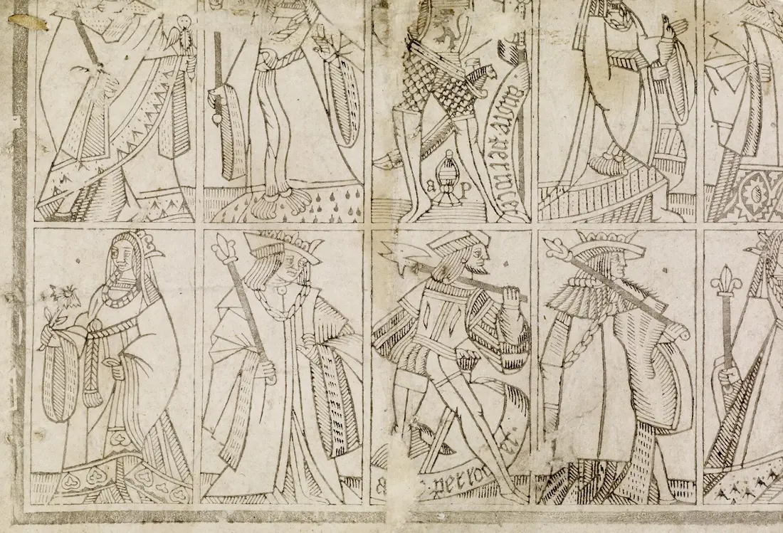 Lá Bốn Gậy trong chuyện gia đình và bạn bè: Lá bài Tarot trong các bộ bài cổ