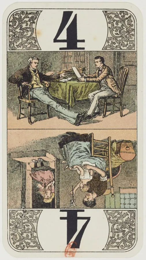 Lá Vua Cốc trong chuyện gia đình và bạn bè: Lá bài Tarot trong các bộ bài cổ