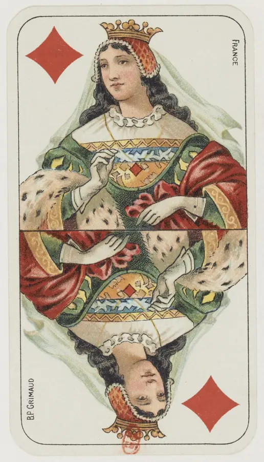 Lá Hoàng Hậu Kiếm trong chuyện gia đình và bạn bè: Lá bài Tarot trong các bộ bài cổ
