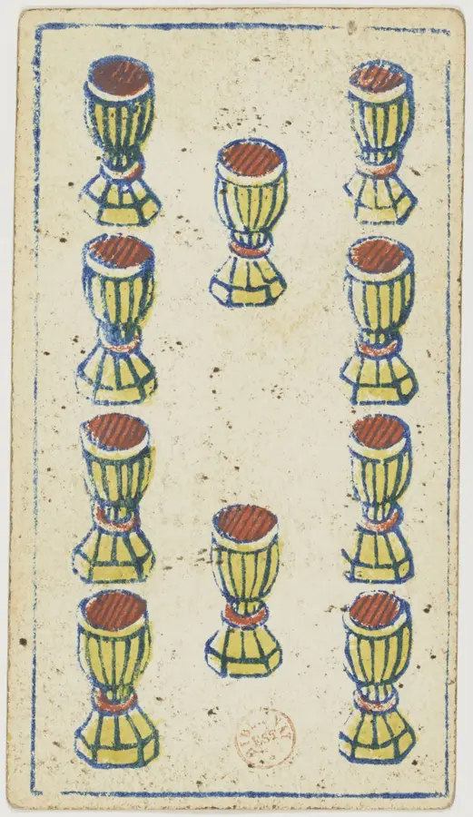 Lá Năm Gậy: bài học phát triển bản thân: Lá bài Tarot trong các bộ bài cổ
