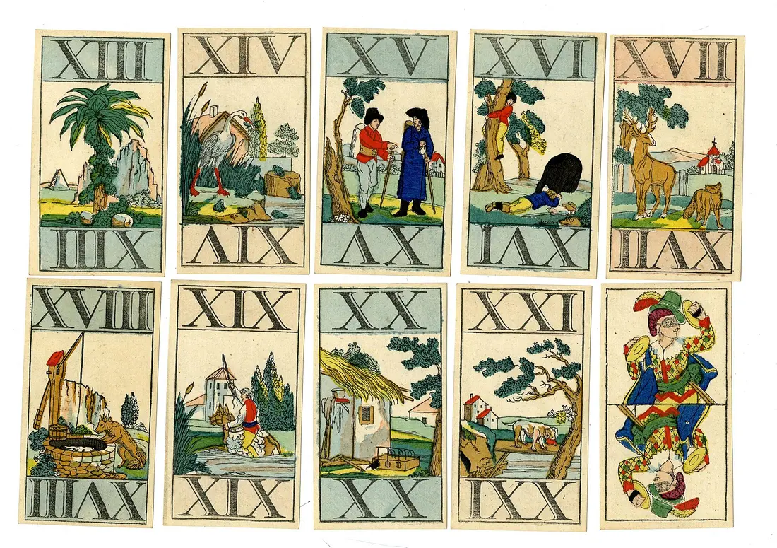 Lá Bốn Cốc khi đại diện cho một người: Lá bài Tarot trong các bộ bài cổ