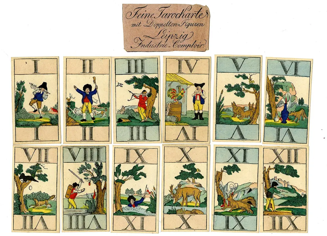 Lá Mười Kiếm: bài học phát triển bản thân: Lá bài Tarot trong các bộ bài cổ