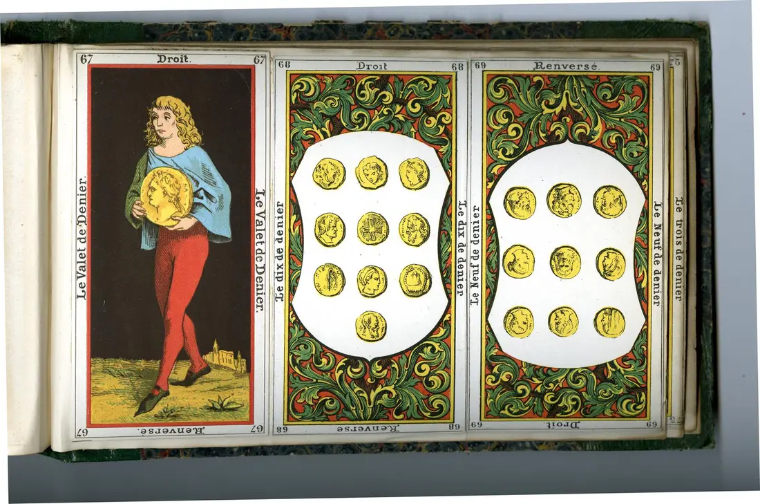 Lá Sự Tiết Chế và Nữ Tư Tế xuất hiện cùng nhau: Lá bài Tarot trong các bộ bài cổ