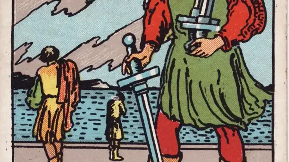 Ý nghĩa lá Năm Kiếm trong tình yêu chuẩn Tarot