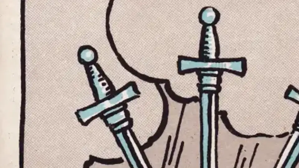 Ý nghĩa lá Ba Kiếm ngược trong Tarot Rider-Waite-Smith