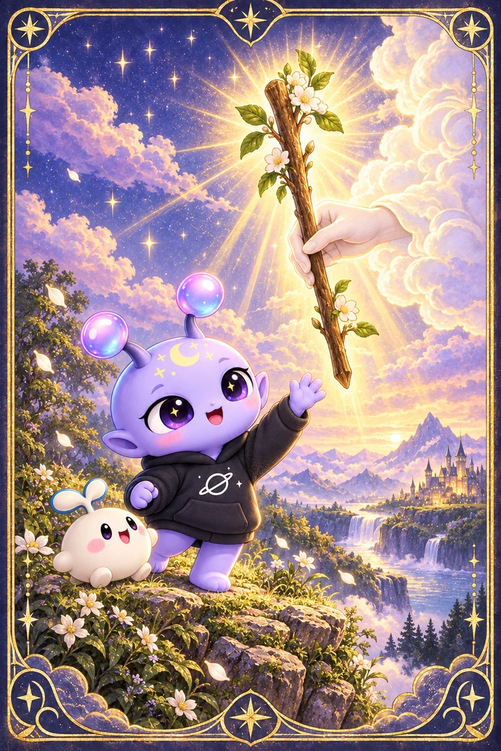 Lá Ace of Wands (Át Gậy) trong bộ bài Tarot