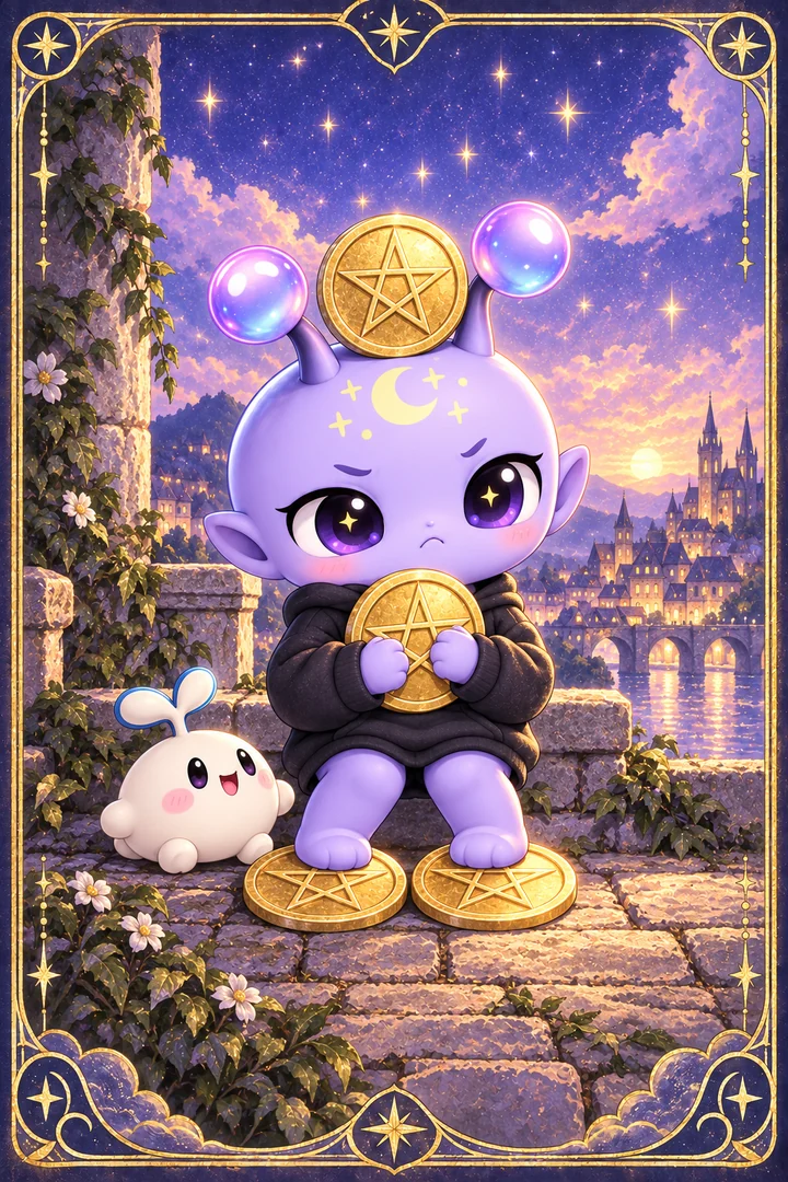 Lá Four of Pentacles (Bốn Tiền) trong bộ bài Tarot