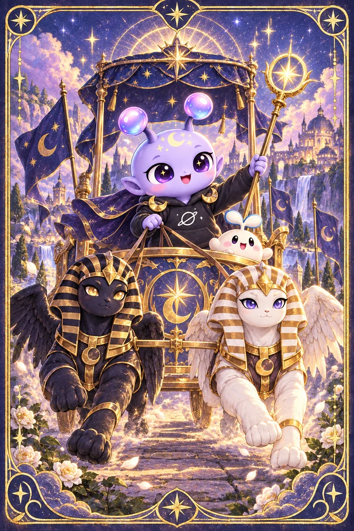 Lá The Chariot (Cỗ Xe) trong bộ bài Tarot