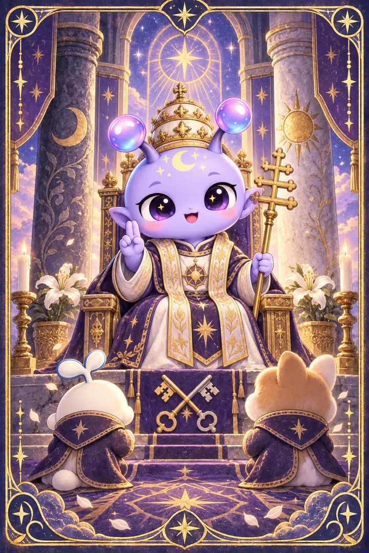 Lá The Hierophant (Giáo Hoàng) trong bộ bài Tarot