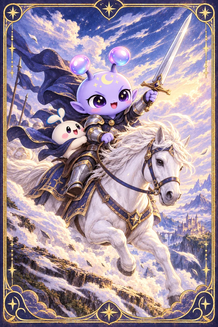 Lá Knight of Swords (Kỵ Sĩ Kiếm) trong bộ bài Tarot