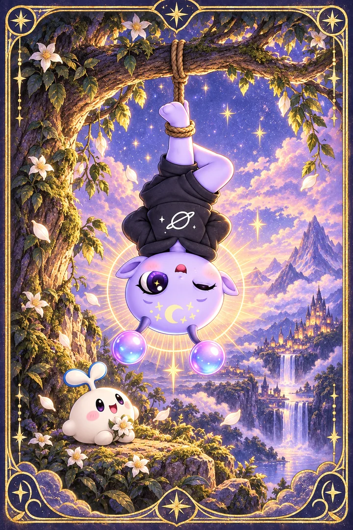 Lá The Hanged Man (Người Treo Ngược) trong bộ bài Tarot
