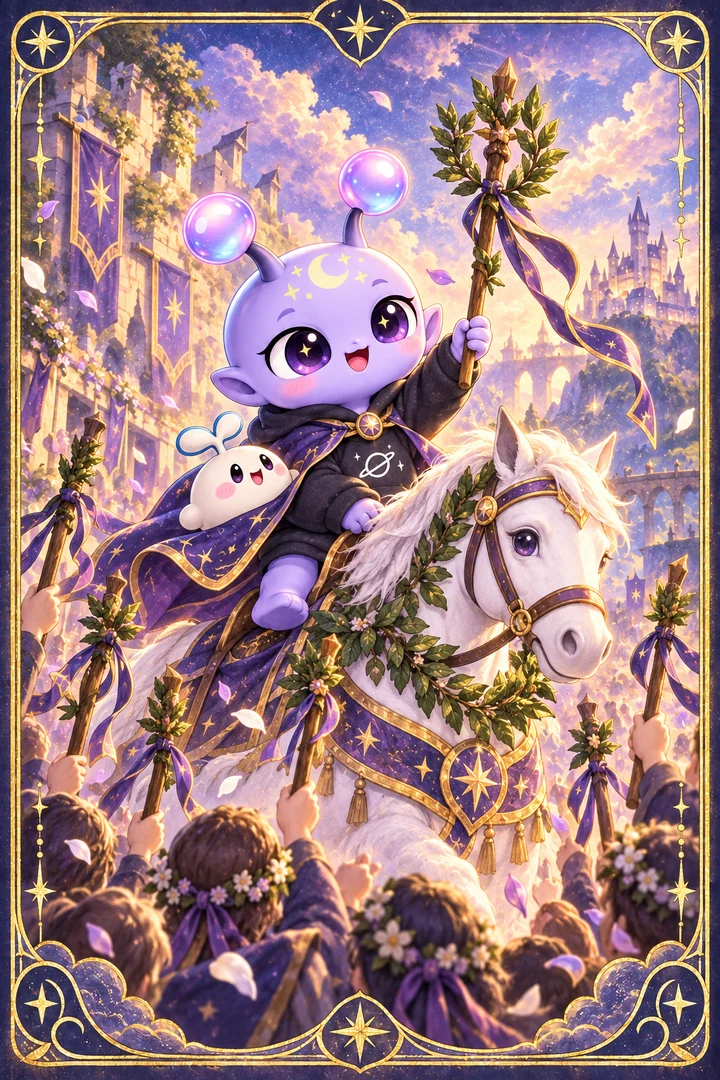 Lá Six of Wands (Sáu Gậy) trong bộ bài Tarot