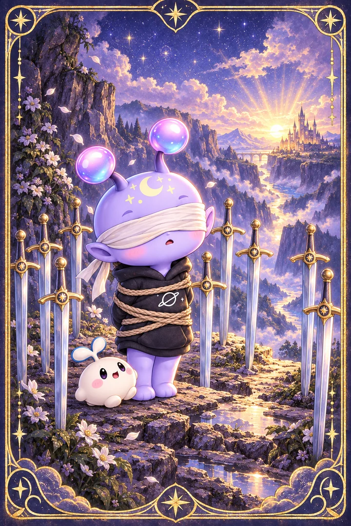 Lá Eight of Swords (Tám Kiếm) trong bộ bài Tarot