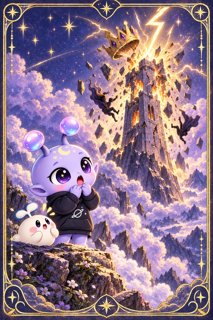 Lá The Tower (Toà Tháp) trong bộ bài Tarot
